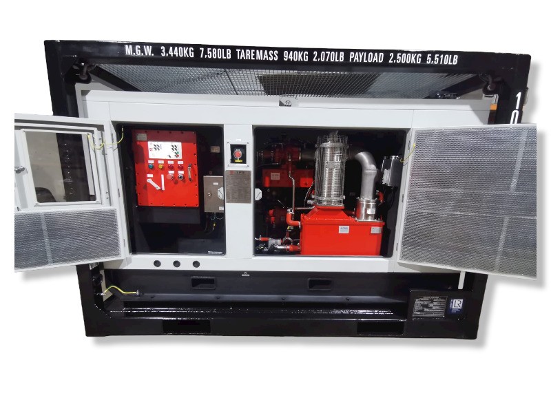 45 kVA Zone 2 diesel generator — ATEX Zone 2 certified skid unit