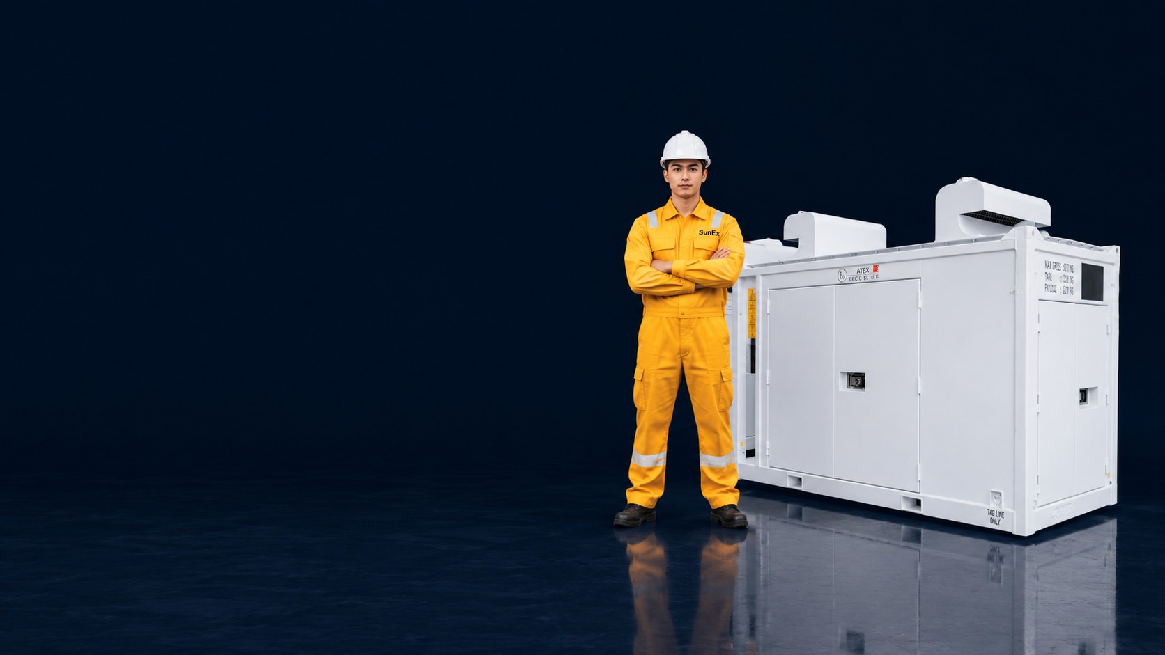 Zone 2 explosion-proof gas engine generator installation